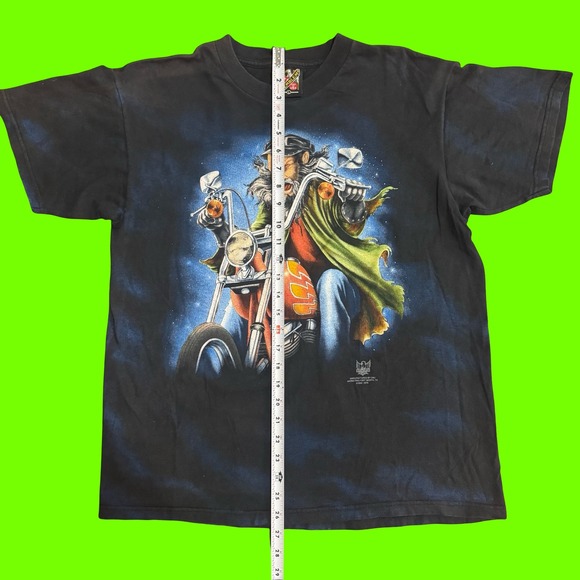 Vintage 90s 3D Emblem American Biker‎ Motorcycle Graphic T Shirt Made In USA L - Picture 7 of 7